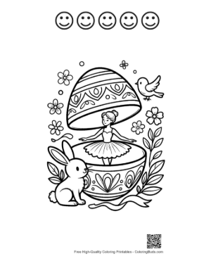 Thumbnail: Easter Eggs Printable and 5 Happy Face Outline