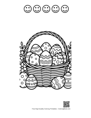 Thumbnail: Easter Eggs Printable and 5 Happy Face Outline