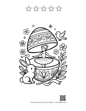Thumbnail: Easter Eggs Printable and 5 Star Outline