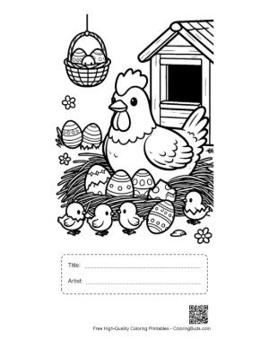 Thumbnail: Easy Easter Eggs Printable with Title and Artist Box