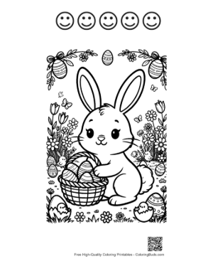 Thumbnail: Free Easter Bunny Printable and 5 Happy Face Outline