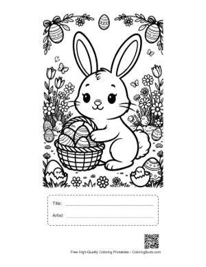 Thumbnail: Free Easter Bunny Printable with Title and Artist Box