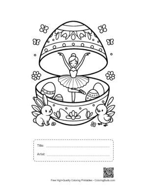 Thumbnail: Magical Easter Egg Opening to Reveal a Ballerina Printable with Title and Artist Box