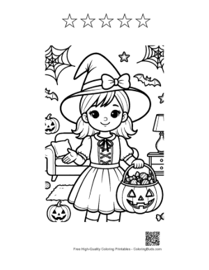 Thumbnail: Cute Jack O'Lantern Printable and 5 Star Outline