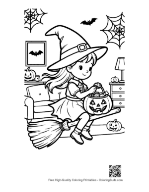 Thumbnail: Cute Jack-O-Lantern to Color Printable