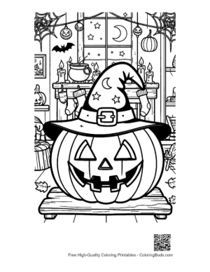 Thumbnail: Download Jack-O'-Lantern Coloring Sheet Printable