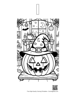 Thumbnail: Download Jack-O'-Lantern Coloring Sheet Printable Outline Alphabet I