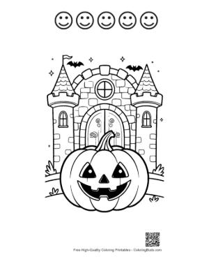Thumbnail: Free Jack-O'-Lantern for Kids Printable and 5 Happy Face Outline