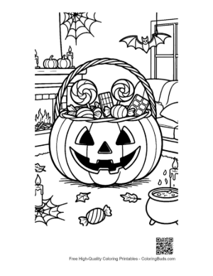 Thumbnail: Jack-O'-Lantern Pail for Trick-or-Treating Fun Printable