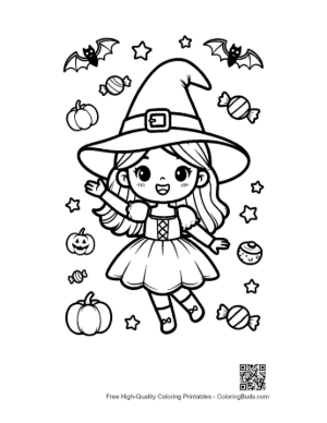 Thumbnail: Free Witch for Kids Printable