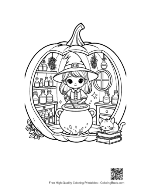 Thumbnail: Free Witch for Kids Printable