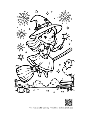 Thumbnail: Free Witch for Kids Printable