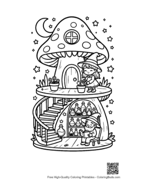 Thumbnail: Witch Coloring Sheet Printable