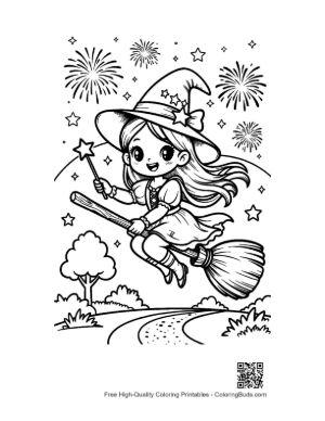 Thumbnail: Witch for Kids Printable