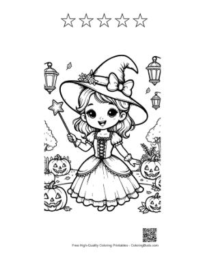 Thumbnail: Witch to Color Printable and 5 Star Outline