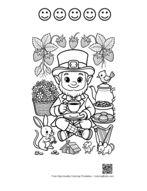 Thumbnail: Leprechaun for Kids Printable and 5 Happy Face Outline