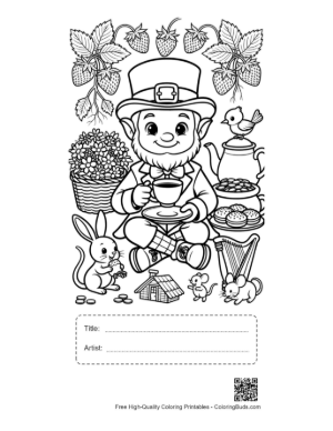 Thumbnail: Leprechaun for Kids Printable with Title and Artist Box
