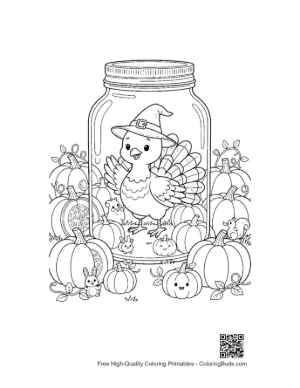 Thumbnail: Easy Turkey Coloring Sheet Printable