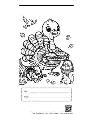 Thumbnail: Easy Turkey Printable with Title and Artist Box