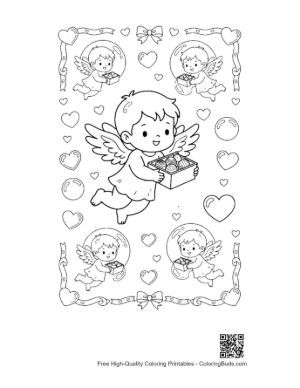 Thumbnail: Easy Hearts Cupids Printable