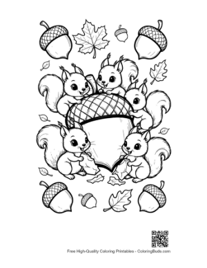 Thumbnail: Cute Leaves and Acorns Printable