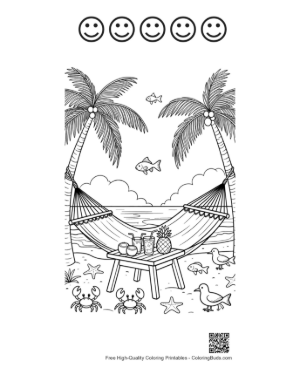 Thumbnail: Easy Beach Sun Printable and 5 Happy Face Outline