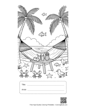 Thumbnail: Easy Beach Sun Printable with Title and Artist Box
