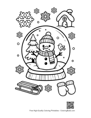Thumbnail: Free Snowman Snowflakes Printable