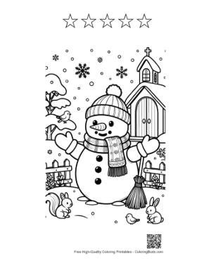 Thumbnail: Snowman Snowflakes for Kids Printable and 5 Star Outline