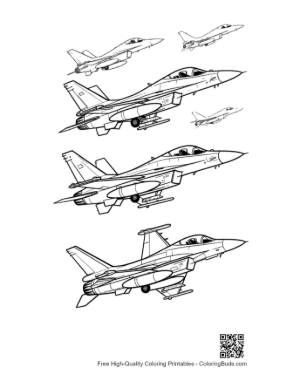 Thumbnail: Dynamic Fighter Jet Outline Drawings