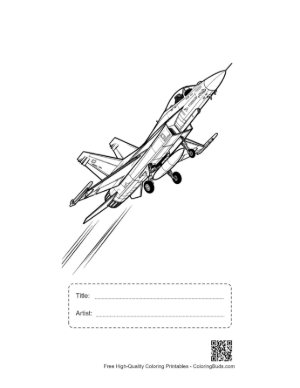 Thumbnail: F-16 Fighter Jet Taking Off Dynamically Printable with Title and Artist Box