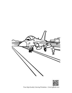 Thumbnail: Fighter Jet for Kids Printable