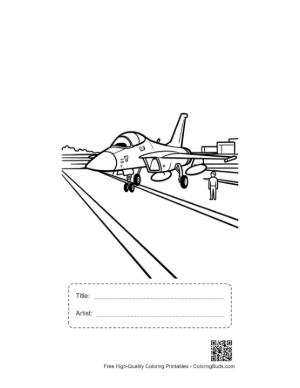 Thumbnail: Fighter Jet for Kids Printable with Title and Artist Box