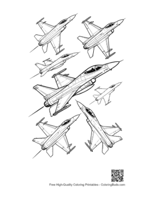 Thumbnail: Fleet of F-16 Fighter Jets in Formation