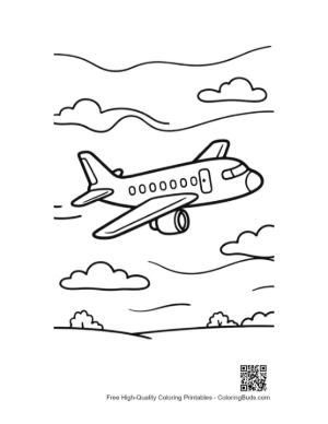 Thumbnail: Jet Airliner Cruising High in the Stratosphere Printable