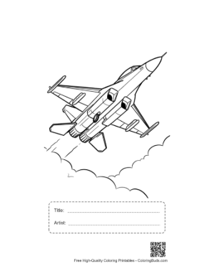 Thumbnail: MiG-29 Fighter Jet Soaring Skyward Printable with Title and Artist Box