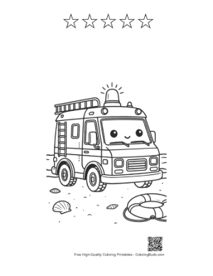 Thumbnail: Easy Rescue Van Printable and 5 Star Outline