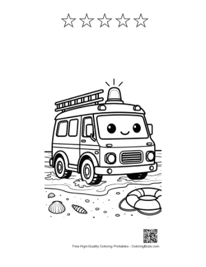 Thumbnail: Rescue Van Printable and 5 Star Outline