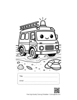 Thumbnail: Rescue Van Printable with Title and Artist Box