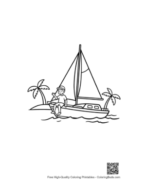 Thumbnail: Cute Sailboat Printable
