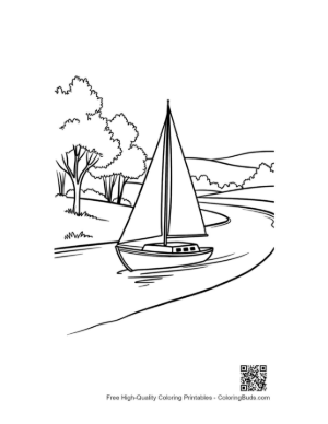 Thumbnail: Free Sailboat Coloring Page Printable