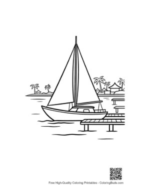 Thumbnail: Sailboat for Kids Printable
