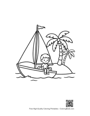 Thumbnail: Sailboat for Kids Printable