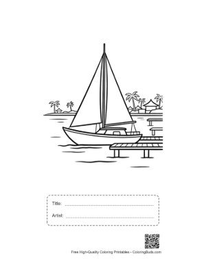 Thumbnail: Sailboat for Kids Printable with Title and Artist Box