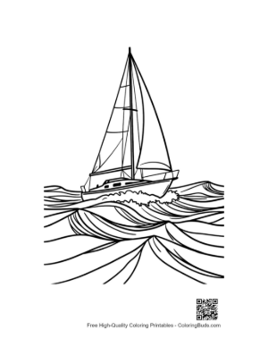Thumbnail: Sailboat Gliding Through Ocean Waves
