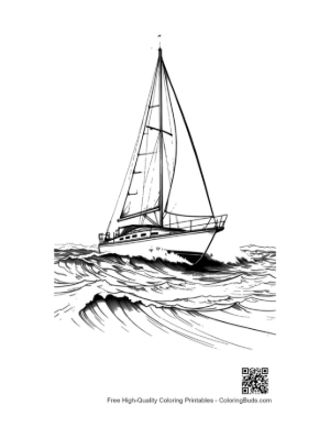 Thumbnail: Sailboat Gliding Through Rough Waves