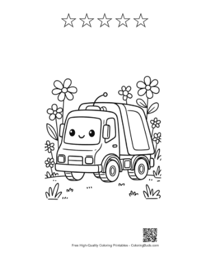 Thumbnail: Recycling Truck Printable and 5 Star Outline
