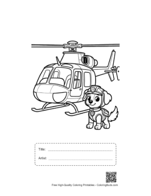 Thumbnail: Cute Rescue Chopper Printable with Title and Artist Box