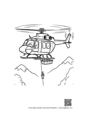 Thumbnail: Cute Rescue Chopper to Color Printable