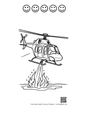 Thumbnail: Rescue Chopper for Kids Printable and 5 Happy Face Outline